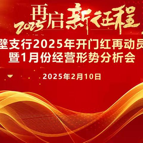 赤壁支行2025年开门红再动员会 ‍暨1月份经营形势分析会