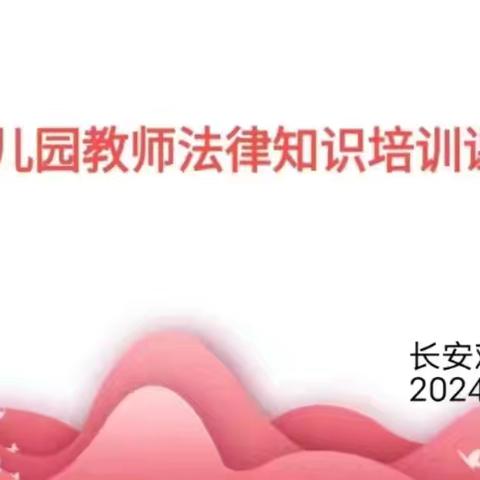 长安观幼儿园 教师法律知识培训