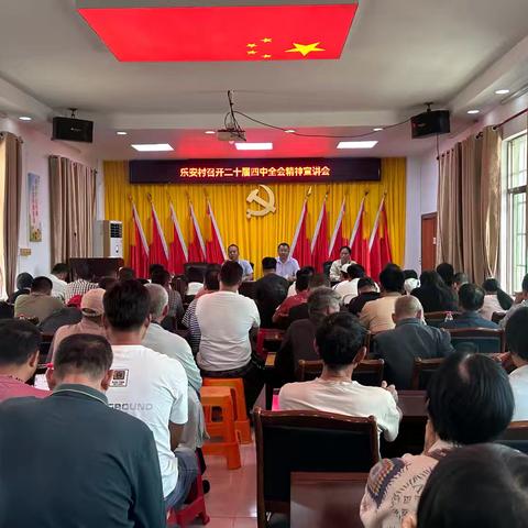 乐安村召开学习贯彻党的二十届四中全会精神宣讲会简报