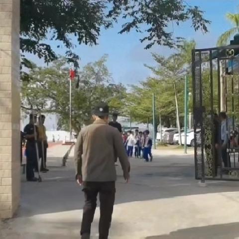 澄迈县长安中心学校2024年秋季防暴应急演练