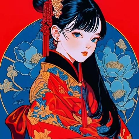 一抹中国红 妖娆美少女