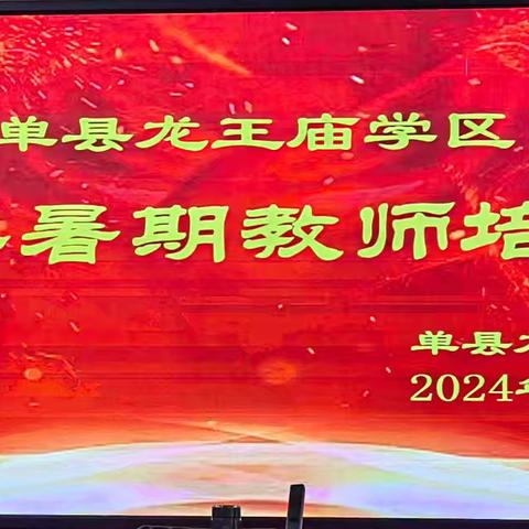 2024年单县龙王庙学区暑期教师培训纪实