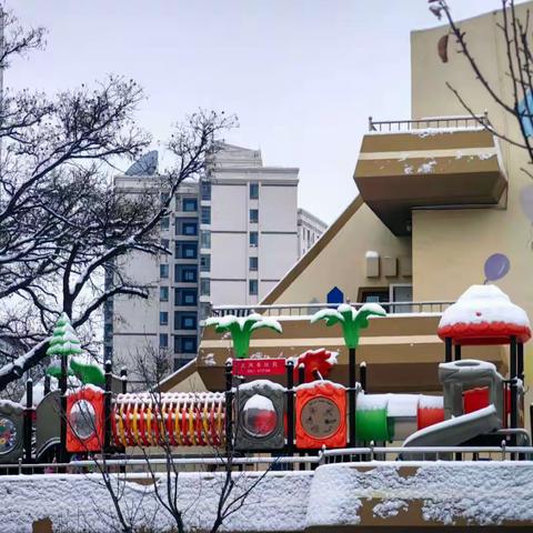 最美不止冬日雪，更有扫雪幼教人