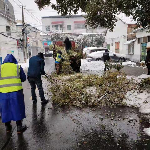 蔡榨街开展扫雪除冰大清扫