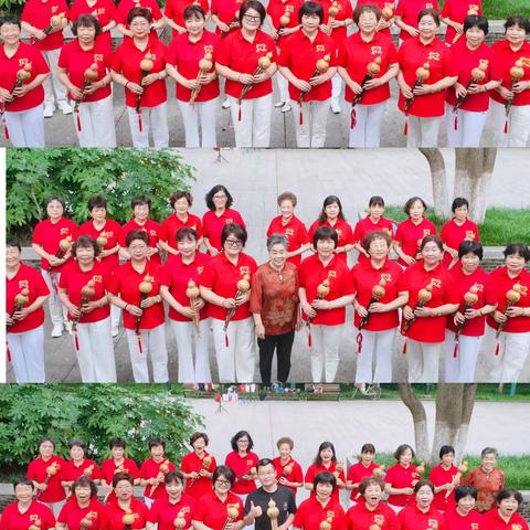 生动的葫芦丝提高班的室外课堂