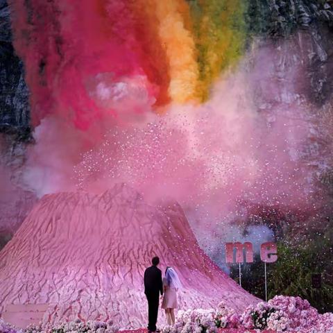 彻底火啦‼银川·掌政镇4月10日粉色火山&风车花海震撼来袭！开斋节小长假正式开园！领福利啦！