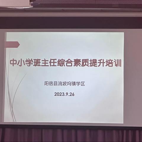 流坡坞镇学区开展中小学班主任综合素质提升培训会