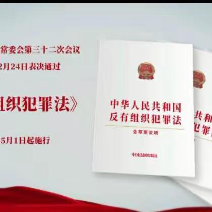 2022年5月1日起《中华人民共和国反有组织犯罪法》开始实施