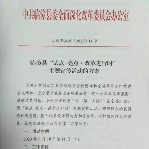 临漳县计生协国家级综合改革试点被列入县委深改办“试点+亮点·改革进行时”宣传报道首选主题