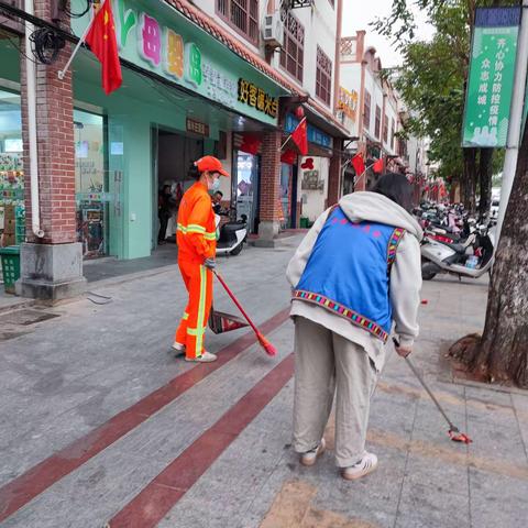 团本号镇委组织开展元旦节前爱国卫生整治志愿服务活动