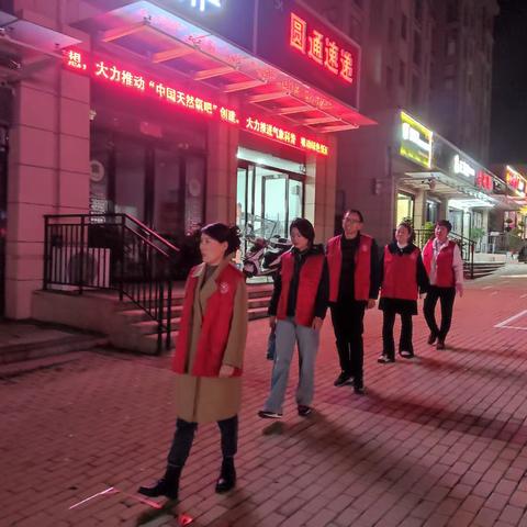 垭口街道府东社区开展夜间巡逻志愿服务活动