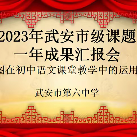 思维导图凝智慧    课题研究促成长——武安市第六中学语文组2023一年汇报会