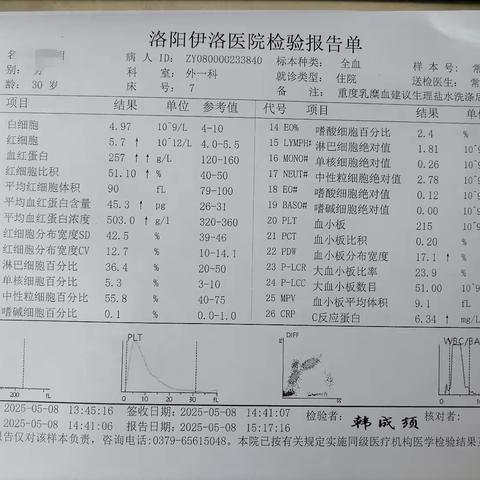 一例腹痛待查可疑胰腺炎重度乳糜血的血常规标本处理心路历程