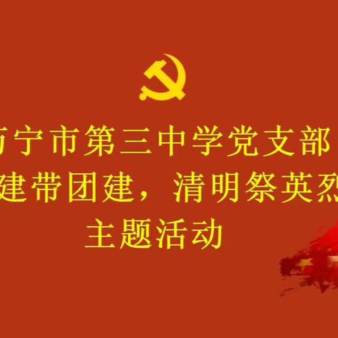 万宁市第三中学党支部 组织开展2024年“党建带团建，清明祭英烈”主题党日活动