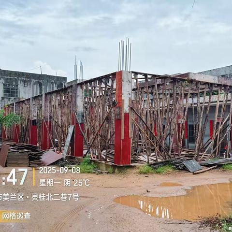 晋美社区巡查发现灵桂北二巷7号偷建抢建