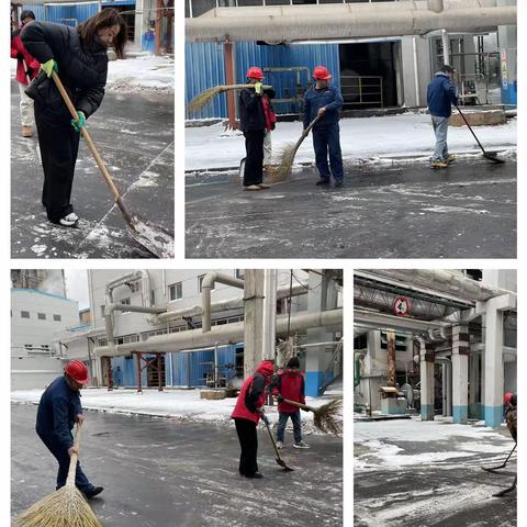 瑞雪撒满园，扫雪暖心间