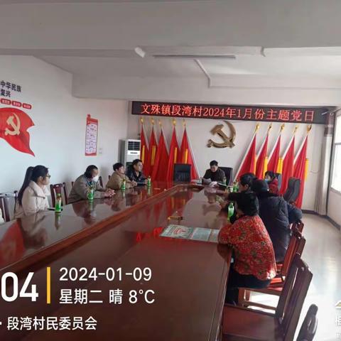 段湾村组织开展 2024 年 1月份主题党日活动学习。