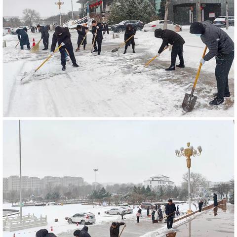 钟楼街道：大雪纷飞至  齐心除雪忙