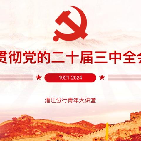 潜江分行团委组织学习贯彻党的二十届三中全会精神