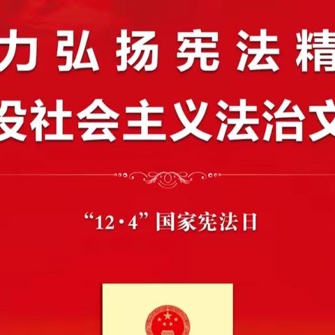 【宪法宣传日】大力弘扬宪法精神  建设社会主义法治文化