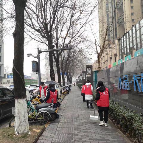 洁净迎新春 谭家街道社会事务办公室组织包抓社区开展公共设施大擦洗活动