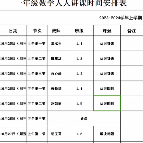 “教”无涯，“研”不尽 ——广州路小学一年级数学人人讲课活动