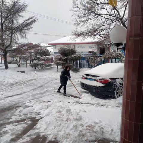 符家庄社区组织除雪大奋战