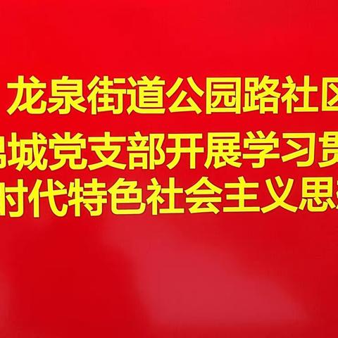 学习贯彻习近平新时代中国特色社会主义思想 公园路社区锦城党支部 2023.09.24