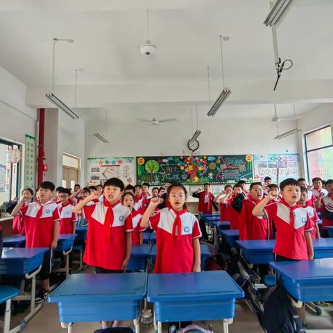 全力备战  勤奋为路—亳州市第一小学升旗仪式