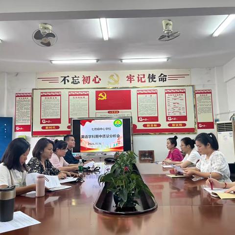 深析而思，向质而行！－七坊镇中心学校英语学科质量分析会 ‍