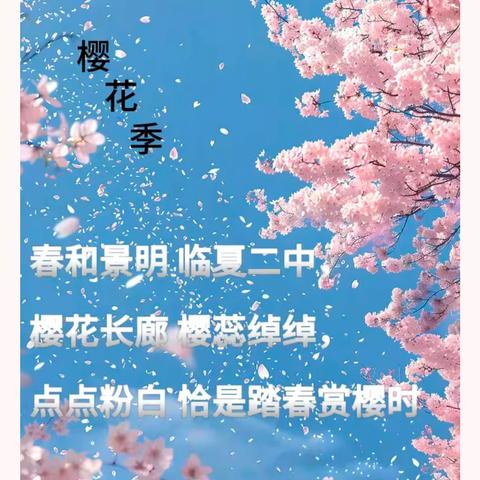 樱韵韶光·诗书共赏 临夏市第二中学2025年樱花季多彩校园文化系列活动