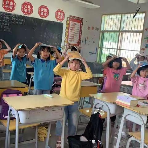 心系校园安全—河背小学地震应急疏散演练