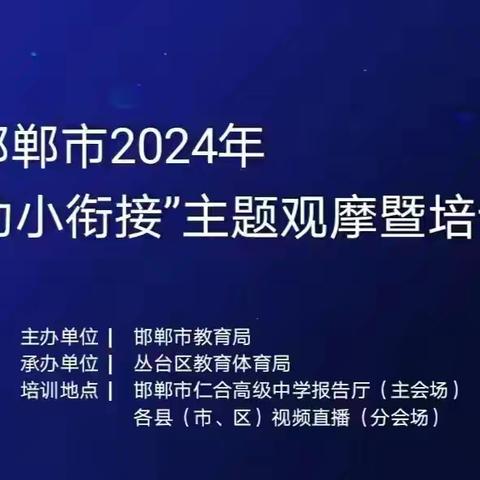 邯郸市2024年“幼小衔接”主题观摩暨培训活动