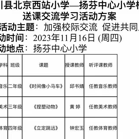 加强校际交流  促进共同发展——遂川扬芬中心小学教研活动