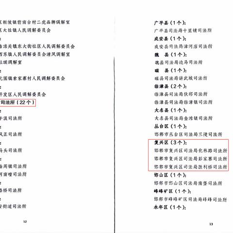 “争第一 创唯一”复兴区司法局人民调解工作再创佳绩