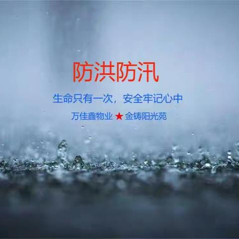 万佳鑫物业金铸阳光苑项目‖风雨中的坚守与担当！