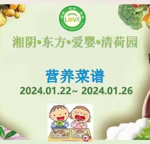 🌈🌈清荷·A+体适能联合早教中心2024年1月24日至1月28日菜品食品精彩回顾…💞💞