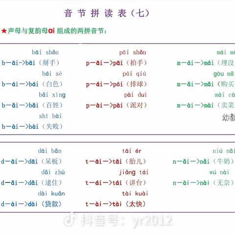 复韵母教学