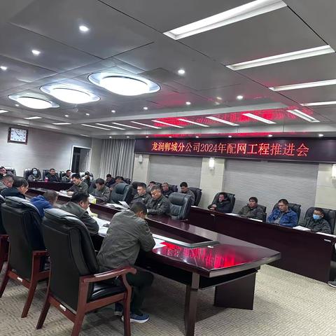 【龙润郸城分公司组织召开2024年配网工程推进会】