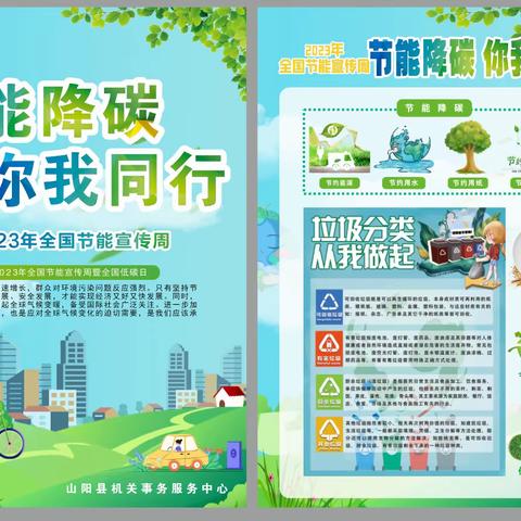节能降碳，你我同行----山阳县机关事务服务中心开展2023年节能宣传周活动