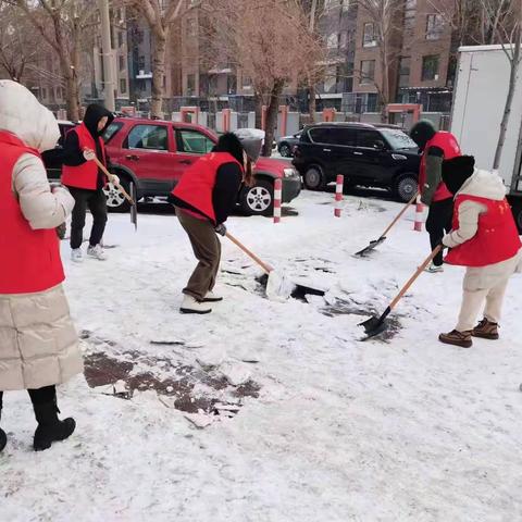 党员群众齐上阵 扫雪除冰暖人心