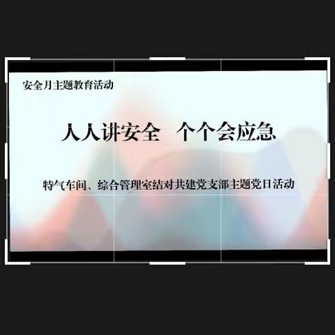 “人人讲安全 个个会应急”安全月结对党支部主题党日活动