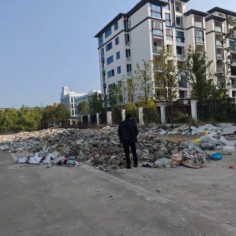 强化巡查 闭环清理 开展建筑垃圾乱点整治