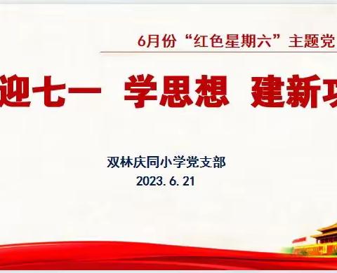 庆同小学党支部开展6月份“红色星期六”主题党日活动