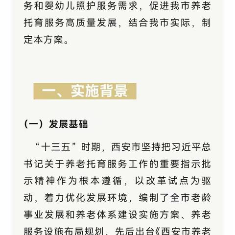 西安市人民政府办公厅印发《推进“一老一小”工作实施方案》