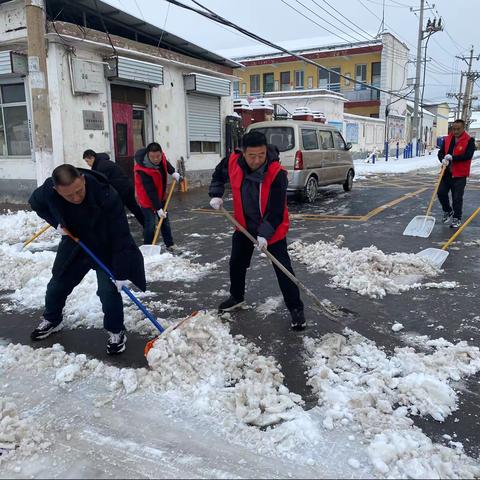 清理积雪，美化环境