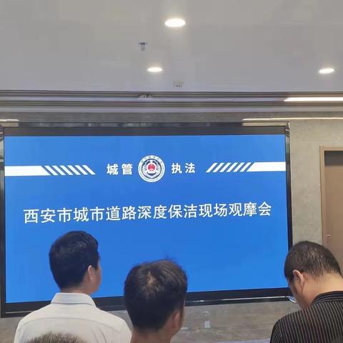 鱼化区域关于西安城市道路深度保洁现场观摩会的培训学习
