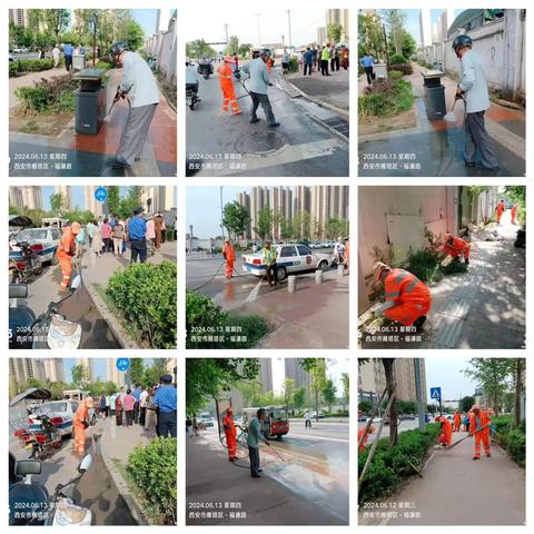 鱼化街办联合城管执法取缔马路市场 、开展大整治活动