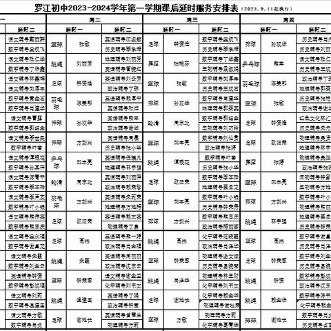 于都县罗江初中2023年课后延时服务告知书