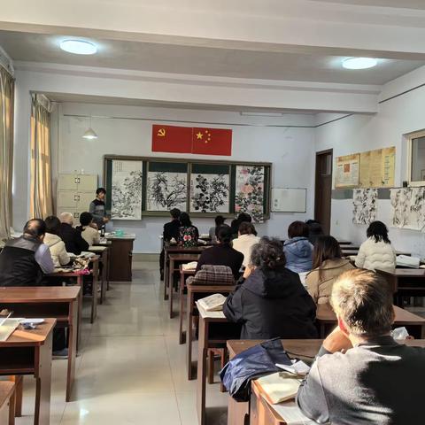 诸城市老年大学国画综合班年末学习成果会展